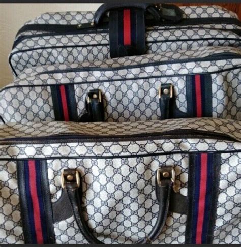 cheap gucci travel luggage set|vintage gucci luggage set.